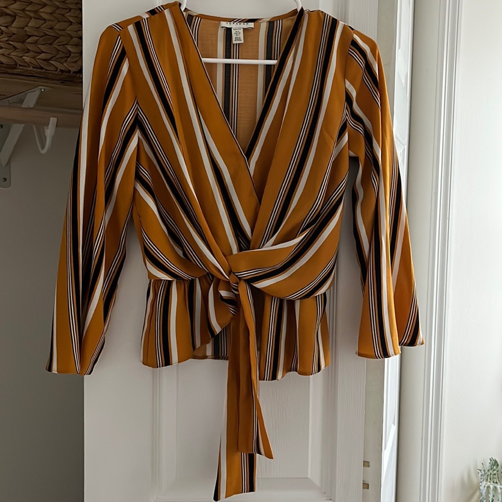 Topshop Striped Blouse